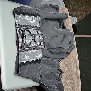 Black lace up Tripp skirt